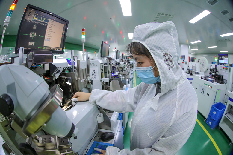 威森美微电子公司生产车间一瞥