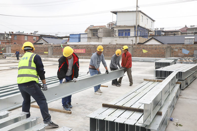 智慧立体停车场建设现场