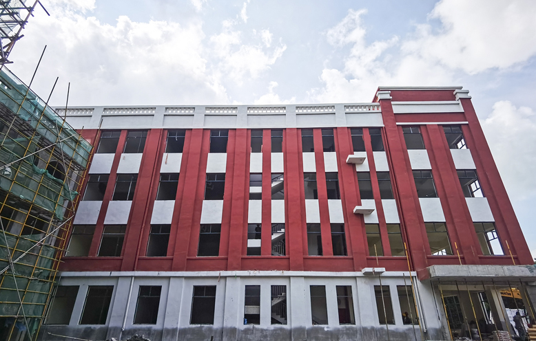 县西湖实验小学项目施工现场
